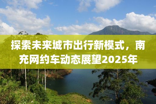 探索未来城市出行新模式，南充网约车动态展望2025年