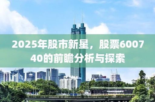2025年股市新星，股票600740的前瞻分析与探索