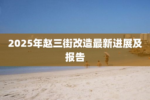 2025年赵三街改造最新进展及报告