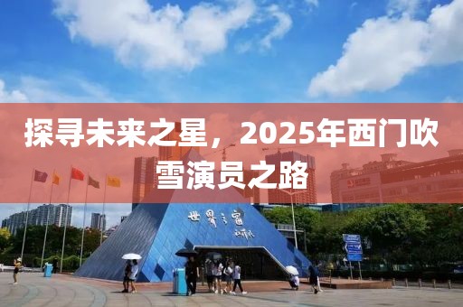 探寻未来之星，2025年西门吹雪演员之路