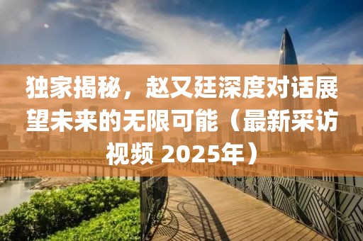 独家揭秘，赵又廷深度对话展望未来的无限可能（最新采访视频 2025年）