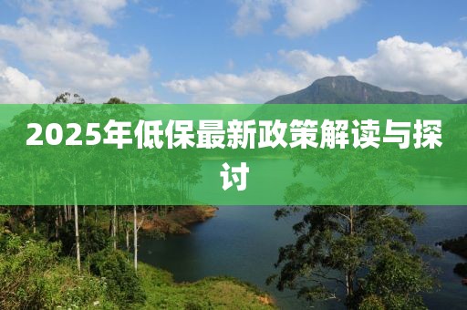 2025年低保最新政策解读与探讨