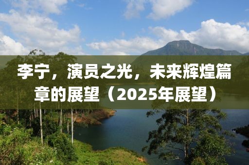 李宁，演员之光，未来辉煌篇章的展望（2025年展望）
