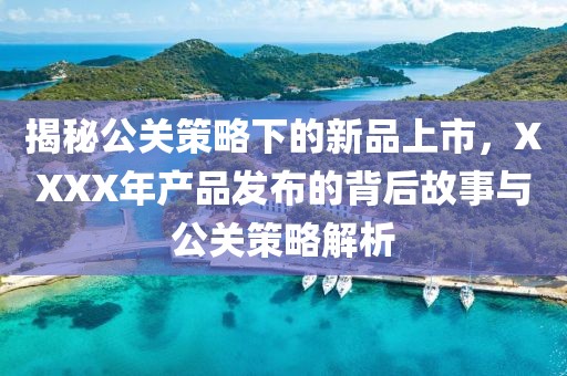 揭秘公关策略下的新品上市，XXXX年产品发布的背后故事与公关策略解析