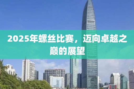 2025年螺丝比赛，迈向卓越之巅的展望
