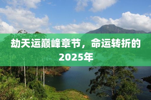 劫天运巅峰章节，命运转折的2025年