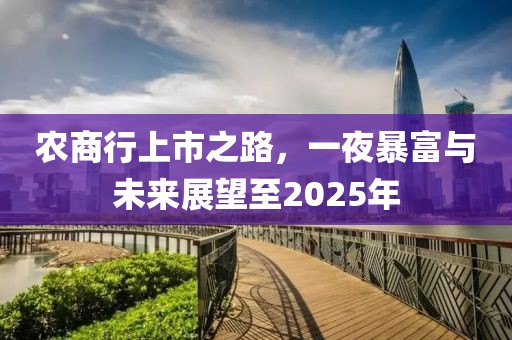 农商行上市之路，一夜暴富与未来展望至2025年