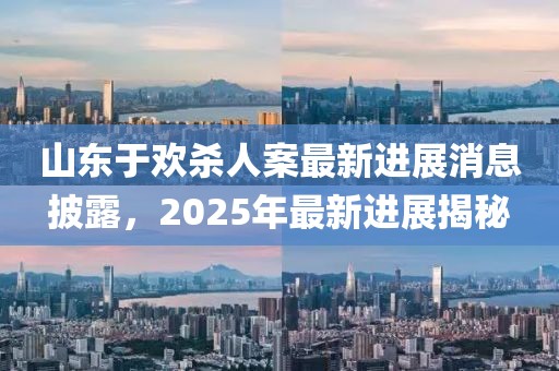 山东于欢杀人案最新进展消息披露，2025年最新进展揭秘