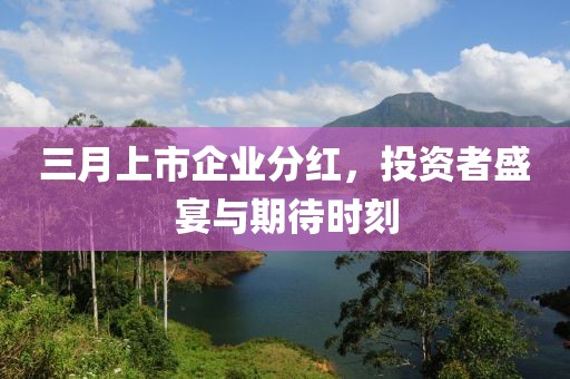 三月上市企业分红，投资者盛宴与期待时刻