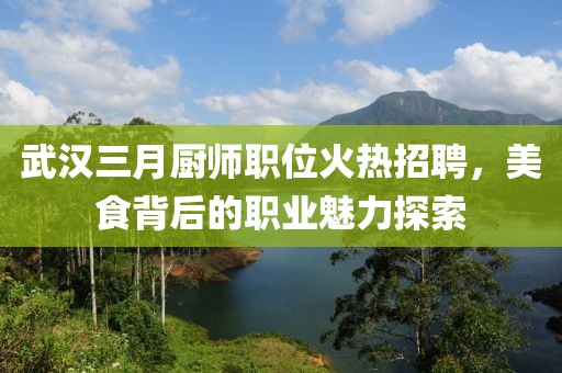 武汉三月厨师职位火热招聘，美食背后的职业魅力探索