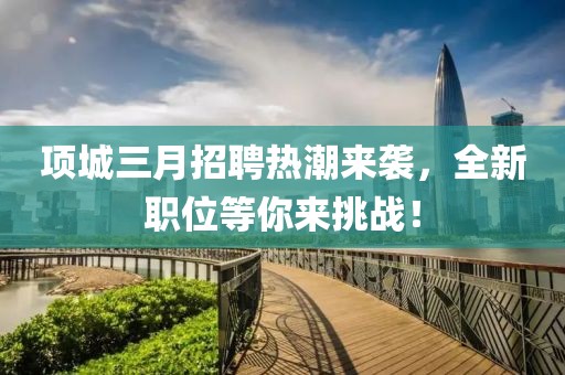 项城三月招聘热潮来袭，全新职位等你来挑战！