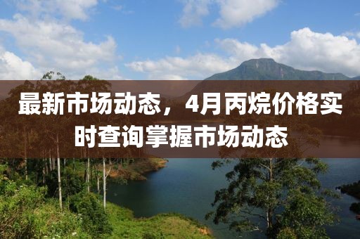 最新市场动态，4月丙烷价格实时查询掌握市场动态