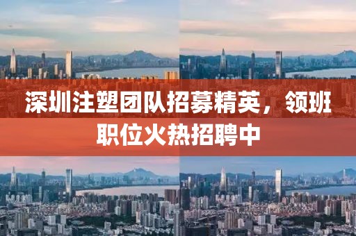 深圳注塑团队招募精英，领班职位火热招聘中