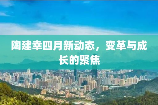 陶建幸四月新动态，变革与成长的聚焦