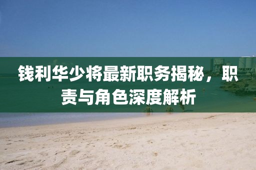 钱利华少将最新职务揭秘，职责与角色深度解析