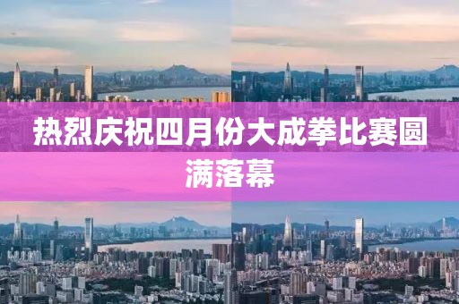 热烈庆祝四月份大成拳比赛圆满落幕