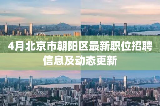 4月北京市朝阳区最新职位招聘信息及动态更新