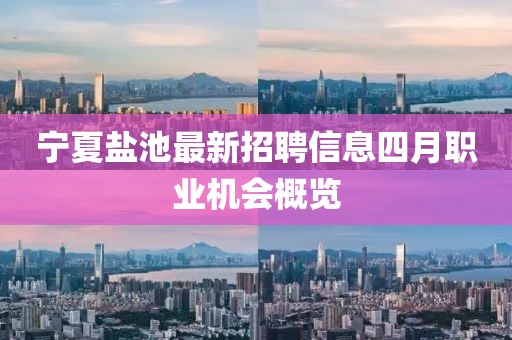 宁夏盐池最新招聘信息四月职业机会概览