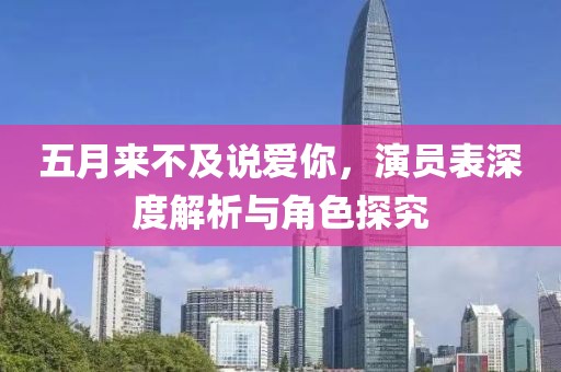 五月来不及说爱你，演员表深度解析与角色探究