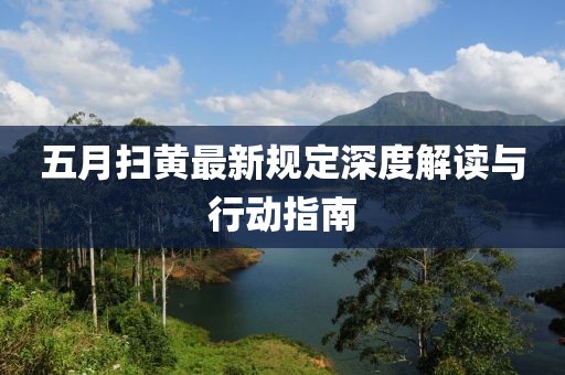五月扫黄最新规定深度解读与行动指南