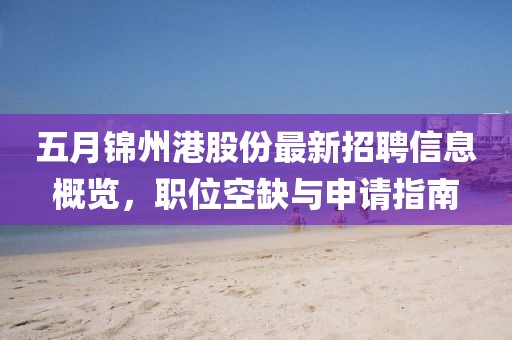 五月锦州港股份最新招聘信息概览，职位空缺与申请指南