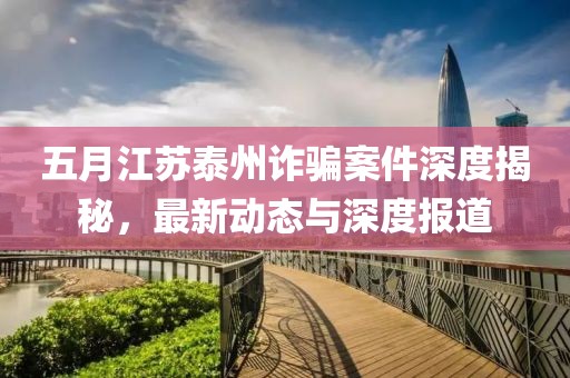 五月江苏泰州诈骗案件深度揭秘，最新动态与深度报道