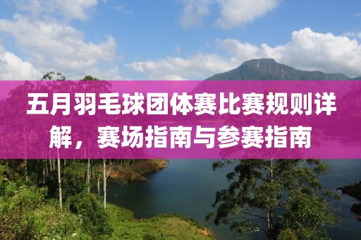 五月羽毛球团体赛比赛规则详解，赛场指南与参赛指南