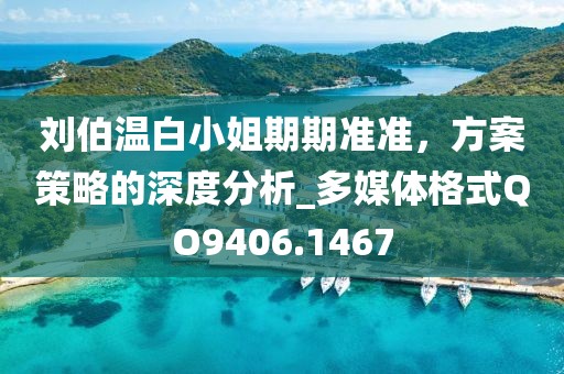 刘伯温白小姐期期准准，方案策略的深度分析_多媒体格式QO9406.1467