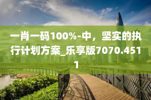 一肖一码100%-中，坚实的执行计划方案_乐享版7070.4511