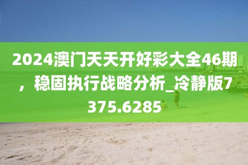 2024澳门天天开好彩大全46期，稳固执行战略分析_冷静版7375.6285