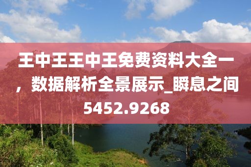 王中王王中王免费资料大全一，数据解析全景展示_瞬息之间5452.9268