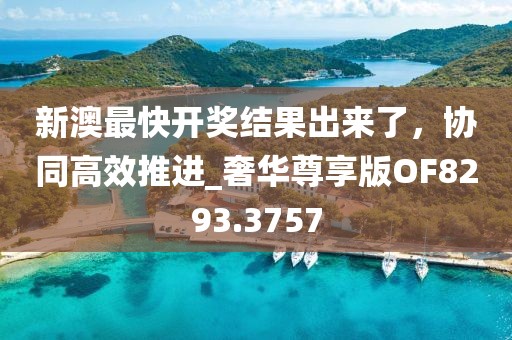 新澳最快开奖结果出来了，协同高效推进_奢华尊享版OF8293.3757