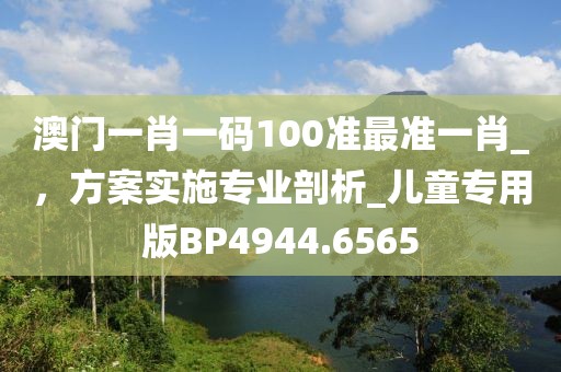 澳门一肖一码100准最准一肖_，方案实施专业剖析_儿童专用版BP4944.6565