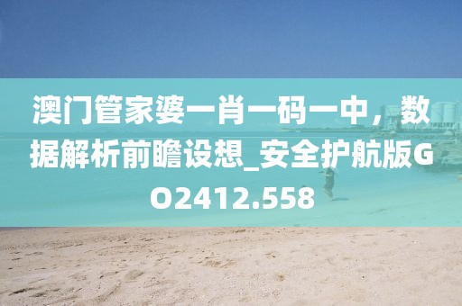 澳门管家婆一肖一码一中，数据解析前瞻设想_安全护航版GO2412.558