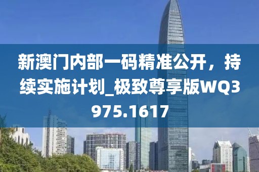 新澳门内部一码精准公开，持续实施计划_极致尊享版WQ3975.1617