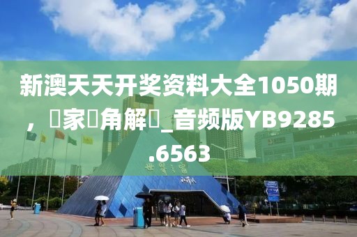 新澳天天开奖资料大全1050期，專家視角解讀_音频版YB9285.6563