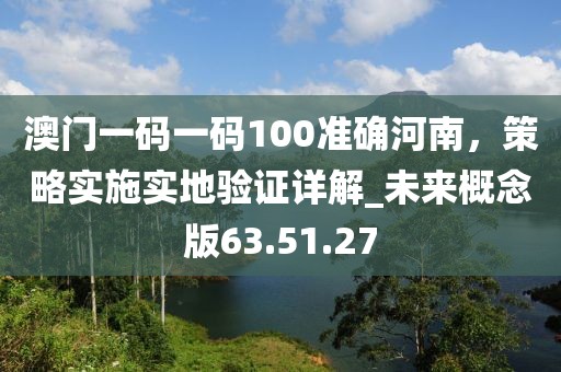 澳门一码一码100准确河南，策略实施实地验证详解_未来概念版63.51.27