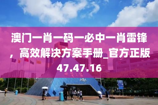 澳门一肖一码一必中一肖雷锋，高效解决方案手册_官方正版47.47.16