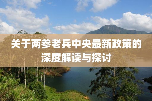 关于两参老兵中央最新政策的深度解读与探讨