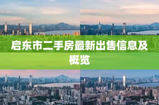启东市二手房最新出售信息及概览